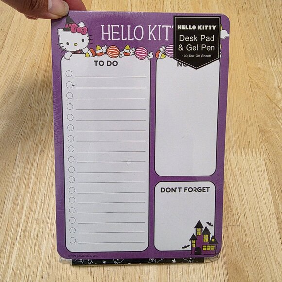 Hello Kitty | Office | Hello Kitty Halloween Desk Pad Gel Pen Cute ...
